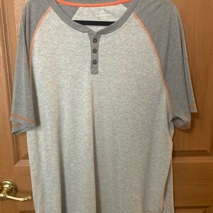Tommy Bahama Gray and Orange Raglan Tee